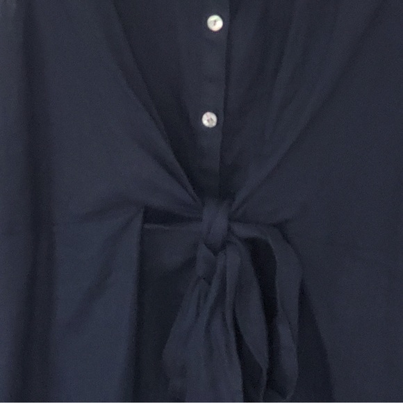 J. Jill Tie Front Shirtdress Size Medium Petite - Picture 4 of 5